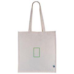 Bolsa de algodón 180g con certificado Fairtrade | Frontal | 60 x 95