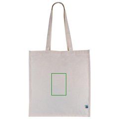 Bolsa de algodón 180g con certificado Fairtrade | Frontal | 95 x 140