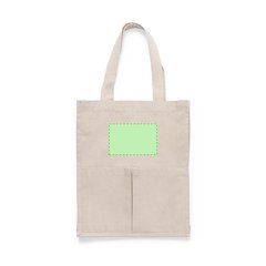 Bolsa Algodón con 2 Bolsillos 10Kg | Parte superior cara principal | 140 x 90