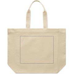 Bolsa de algodón 220 gr/m² con asas cortas | BACK EMBROIDERY | 280 x 230
