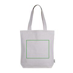 Bolsa de algodón 320 gr con asas largas | Frontal | 250 x 200