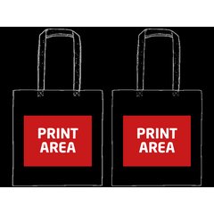 Bolsa de Algodón Asa Color | Zona 2 (Dos Caras Iguales) | 280 x 210