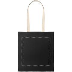 Bolsa de algodón con asas a contraste 140 gr/m² | Trasero | 300 x 300