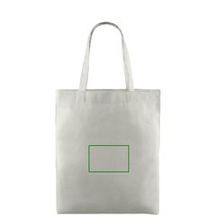 Bolsa de algodón con asas cortas | Frontal | 150 x 100