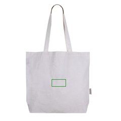 Bolsa de algodón con asas largas y bolsillo interior | Frontal | 100 x 50