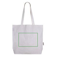 Bolsa de algodón con asas largas y bolsillo interior | Frontal | 280 x 200