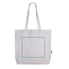 Bolsa de algodón con asas largas y bolsillo interior | Frontal | 280 x 220