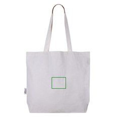 Bolsa de algodón con asas largas y bolsillo interior | Trasera | 100 x 70