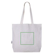 Bolsa de algodón con asas largas y bolsillo interior | Trasera | 200 x 150