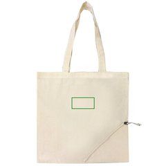 Bolsa de algodón con bolsillo plegable | Frontal | 100 x 50