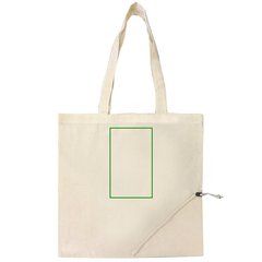 Bolsa de algodón con bolsillo plegable | Frontal | 120 x 200