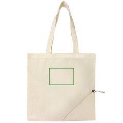 Bolsa de algodón con bolsillo plegable | Frontal | 150 x 100