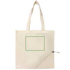 Bolsa de algodón con bolsillo plegable | Frontal | 200 x 150