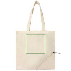 Bolsa de algodón con bolsillo plegable | Frontal | 200 x 200