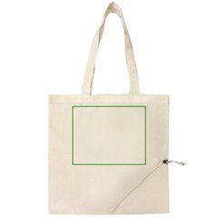 Bolsa de algodón con bolsillo plegable | Frontal | 250 x 200