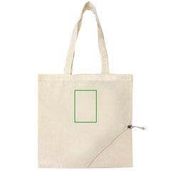 Bolsa de algodón con bolsillo plegable | Frontal | 95 x 140