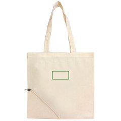 Bolsa de algodón con bolsillo plegable | Trasera | 100 x 50