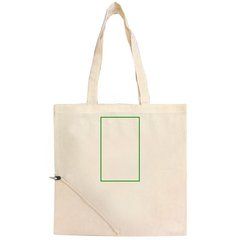 Bolsa de algodón con bolsillo plegable | Trasera | 120 x 200