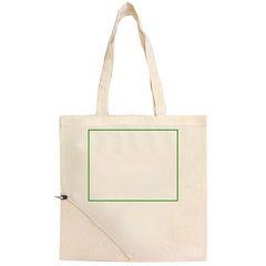 Bolsa de algodón con bolsillo plegable | Trasera | 250 x 200