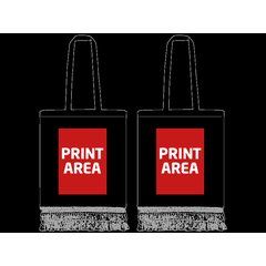 Bolsa de Algodón Canvas con Flecos | Zona 1 (Dos Caras Iguales) | 210 x 290