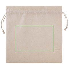 Bolsa de Algodón con Cordón Cuadrada | Frontal | 150 x 100