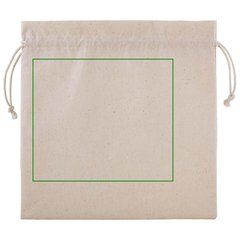 Bolsa de Algodón con Cordón Cuadrada | Frontal | 160 x 140