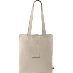 Bolsa de algodón eco asas largas | Frontal | 100 x 50