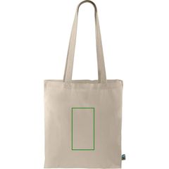 Bolsa de algodón eco asas largas | Frontal | 120 x 230