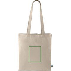 Bolsa de algodón eco asas largas | Frontal | 150 x 200