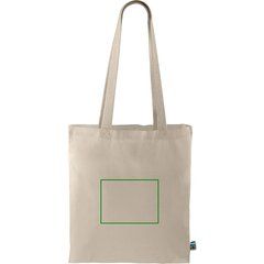 Bolsa de algodón eco asas largas | Frontal | 200 x 150