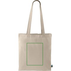 Bolsa de algodón eco asas largas | Frontal | 210 x 290