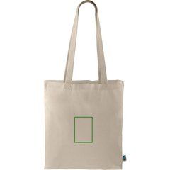 Bolsa de algodón eco asas largas | Frontal | 95 x 140
