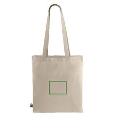 Bolsa de algodón eco asas largas | Trasera | 150 x 100