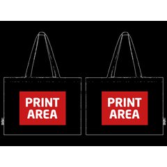 Bolsa de algodón extragrande para compra | Zona 1 (Dos Caras Diferentes) | 290 x 210