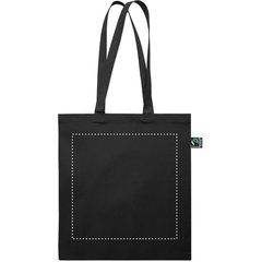 Bolsa de algodón Fairtrade con asas largas 180 gr/m² | Frontal | 300 x 300