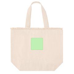 Bolsa de algodón con flecos y cremallera | Area 4 | 100 x 100