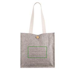 Bolsa de algodón melange con cierre de botón | Frontal | 200 x 120