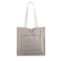 Bolsa de algodón melange con cierre de botón | Frontal | 240 x 200