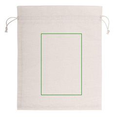 Bolsa de algodón reciclado 25 x 30 cm | Frontal | 120 x 180