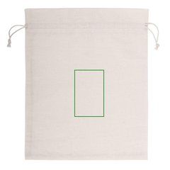 Bolsa de algodón reciclado 25 x 30 cm | Frontal | 60 x 95