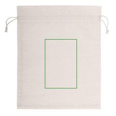 Bolsa de algodón reciclado 25 x 30 cm | Frontal | 95 x 140