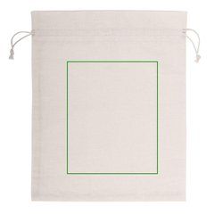 Bolsa de algodón reciclado 25 x 30 cm | Trasera | 145 x 180