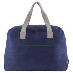 Bolsa de algodón reciclado azul | Frontal | 230 x 100