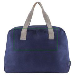 Bolsa de algodón reciclado azul | Frontal | 280 x 140