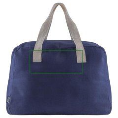 Bolsa de algodón reciclado azul | Trasera | 230 x 100