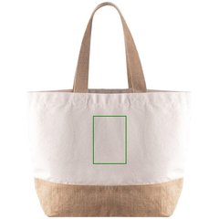 Bolsa de algodón reciclado con base de yute | Frontal bolsa | 95 x 140