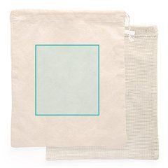 Bolsa de algodón y rejilla con cierre de cordón | ZONA1 | 170 x 220