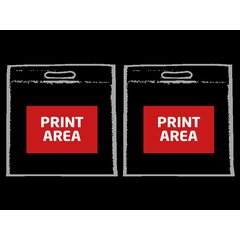 Bolsa amplia con asa troquelada | Centro bolsa (Dos Caras Iguales) | 200 x 300