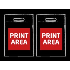 Bolsa con asa troquelada termosellada | Centro bolsa (Dos Caras Diferentes) | 180 x 180