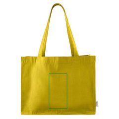 Bolsa con asas largas de algodón reciclado | Frontal | 120 x 230